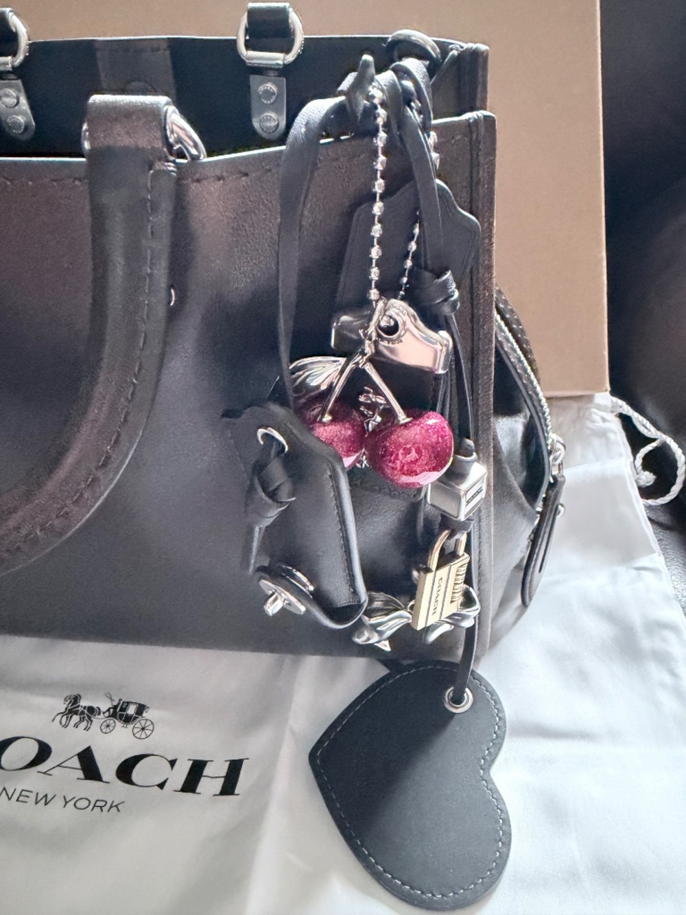 Coach Rogue 31 Loved Leather with Charms - Picture 4 of 16